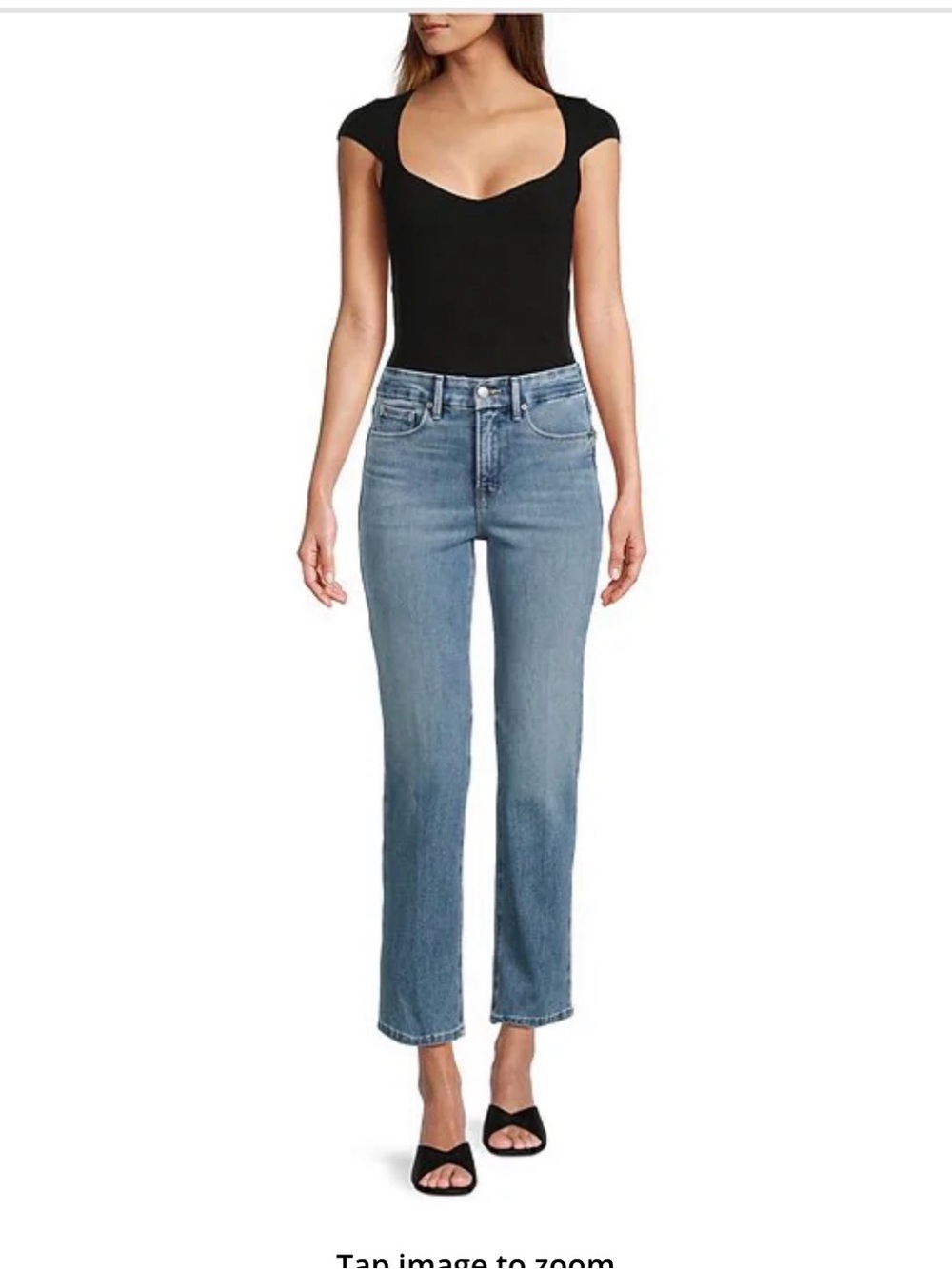 NWT Good American Mid-Rise Straight Jeans 25/0